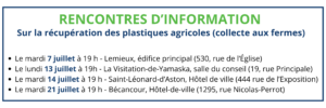 Invitation – collecte des plastiques agricoles